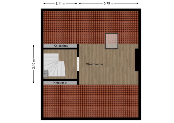 Dokter Slotstraat 1, 2957 AJ Nieuw-Lekkerland - Plategrond zolder.jpg