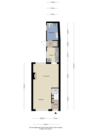 Hoogtstraat 26, 3341 XG Hendrik-Ido-Ambacht - Plattegrond Hoogtstraat 26 Hendrik Ido Ambacht Begane grond.jpg
