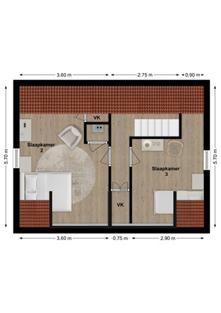 Den Oudert 21, 4261 NA Wijk en Aalburg - Plattegrond Den Oudert 21 Wijk en Aalburg Verdieping.jpg
