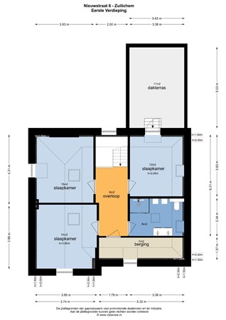 Nieuwstraat 6, 5305 ED Zuilichem - Plattegrond Nieuwstraat 6 Zuilichem Verdieping.jpg