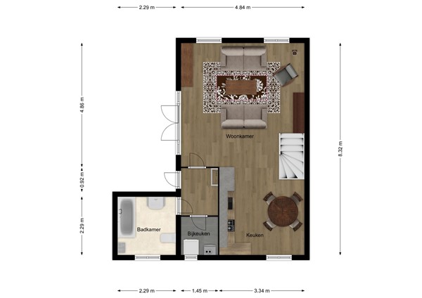 Veense Put 50, 4264 AL Veen - PLattegrond begane grond.jpg