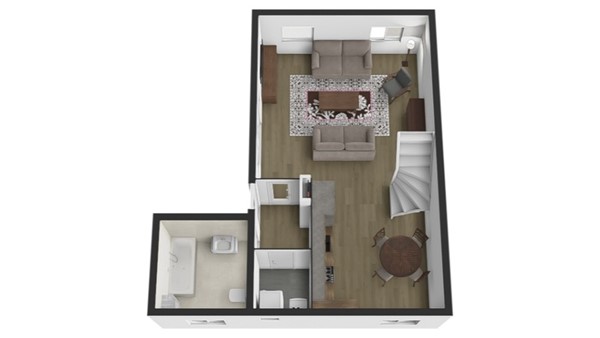 Veense Put 50, 4264 AL Veen - Plattegrond 3d Begane grond.jpg