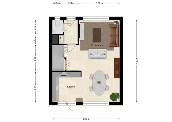 Merweplein 39, 4285 CR Woudrichem - Plattegrond begane grond.jpg