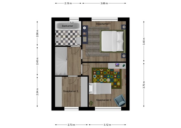 Merweplein 39, 4285 CR Woudrichem - Plattegrond verdieping.jpg