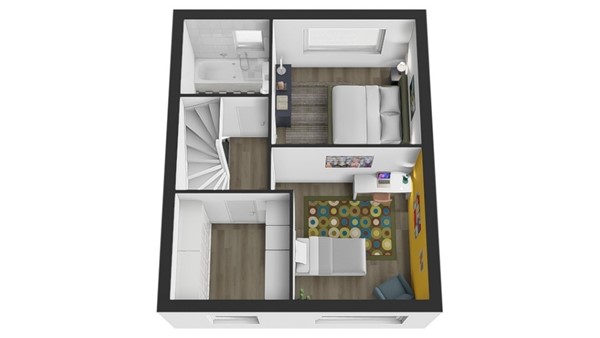 Merweplein 39, 4285 CR Woudrichem - Plattegrond 3D verdieping.jpg