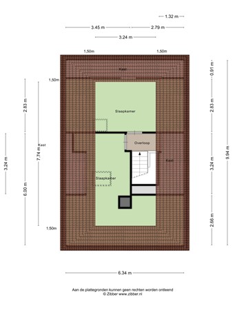Weteringshof 1, 4265 JV Genderen - Plattegrond tweede verdieping.jpg