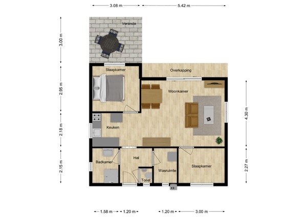 Vier Heultjes 103, 5161 PW Sprang-Capelle - 1 - Plattegrond.jpg