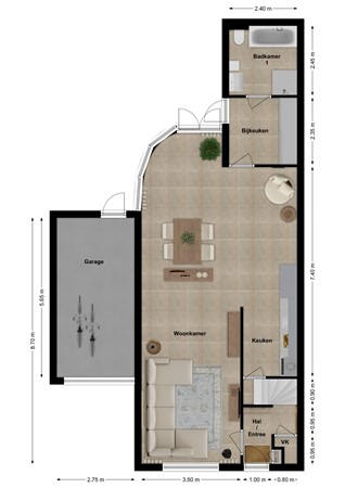 Hogelandstraat 6, 4283 GK Giessen - Plattegrond Hogelandstraat 6 Giessen Begane grond.jpg