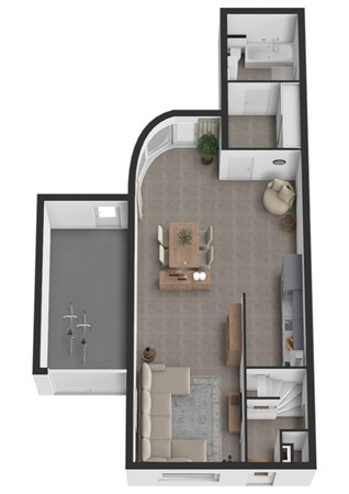 Hogelandstraat 6, 4283 GK Giessen - Plattegrond 3D Hogelandstraat 6 Giessen Begane grond.jpg
