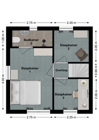 Hogelandstraat 6, 4283 GK Giessen - Plattegrond Hogelandstraat 6 Giessen Verdieping.jpg