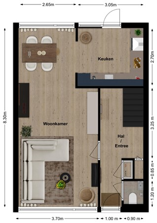 Morgenstraat 12, 5305 CJ Zuilichem - Plattegrond Morgenstraat 12 Zuilichem Begane grond.jpg