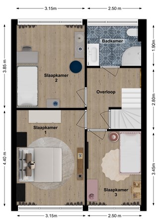 Morgenstraat 12, 5305 CJ Zuilichem - Plattegrond Morgenstraat 12 Zuilichem Verdieping.jpg