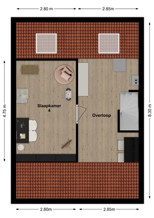 Morgenstraat 12, 5305 CJ Zuilichem - Plattegrond Morgenstraat 12 Zuilichem Zolder.jpg