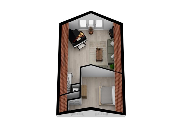 Hoogstraat 37, 4285 AG Woudrichem - Plattegrond 3D Hoogstraat 37 Woudrichem Verdieping.jpg