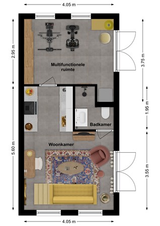 Groenendijk 8, 4285 WB Woudrichem - Plattegrond Groenendijk 8 Woudrichem Begane grond bijgebouw.jpg
