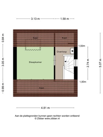 van der Beekstraat 30, 4265 HS Genderen - Plattegrond Van der Beekstraat 30 Gender Zolder.jpg