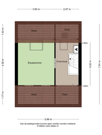 Van der Duyn van Maasdamstraat 13, 4286 BE Almkerk - Plattegrond Van der Duyn van Maasdamstraat 13 Almkerk Zolder.jpg