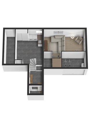 Buitendijk 70, 4273 GC Hank - Plattegrond 3D Buitendijk 70 Hank Souterrain.jpg