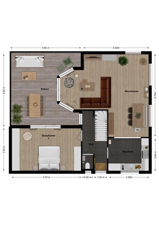 Buitendijk 70, 4273 GC Hank - Plattegrond Buitendijk 70 Hank Begane grond.jpg