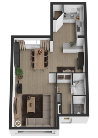 Dokter Oosteromstraat 16, 4281 LD Andel - Plattegrond 3D Dokter Oosteromstraat 16 Andel Begane grond.jpg
