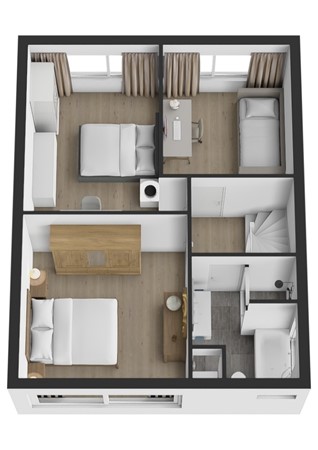 Dokter Oosteromstraat 16, 4281 LD Andel - Plattegrond 3D Dokter Oosteromstraat 16 Andel Verdieping.jpg
