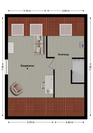 Dokter Oosteromstraat 16, 4281 LD Andel - Plattegrond Dokter Oosteromstraat 16 Andel Zolder.jpg