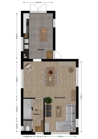 Nicolaas Hooijkaasstraat 11, 5305 CT Zuilichem - Plattegrond Nicolaas Hooijkaasstraat 11 Zuilichem Begane grond.jpg