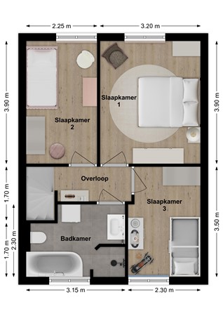 Nicolaas Hooijkaasstraat 11, 5305 CT Zuilichem - Plattegrond Nicolaas Hooijkaasstraat 11 Zuilichem Verdieping.jpg