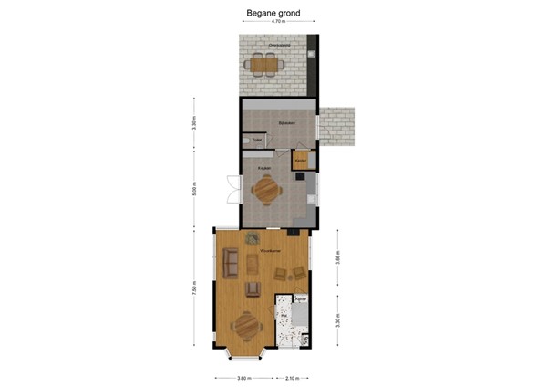 Heistraat 155, 5161 GD Sprang-Capelle - 1 - Plattegrond BG.jpg
