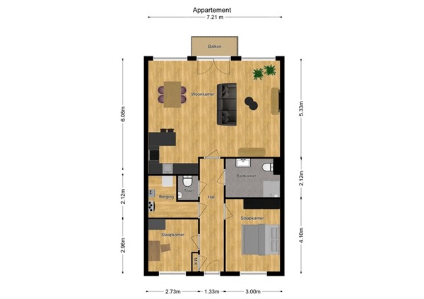 Het Fort 57, 5146 CJ Waalwijk - 17 - Het Fort 57 Waalwijk  Plattegrond appartement.jpg