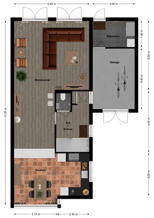 Broeksehof 13, 4269 VK Babyloniënbroek - Plattegrond Broeksehof 13 Babylonienbroek Begane grond.jpg