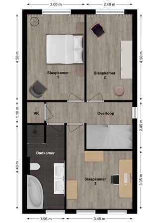 Broeksehof 13, 4269 VK Babyloniënbroek - Plattegrond Broeksehof 13 Babylonienbroek Verdieping.jpg