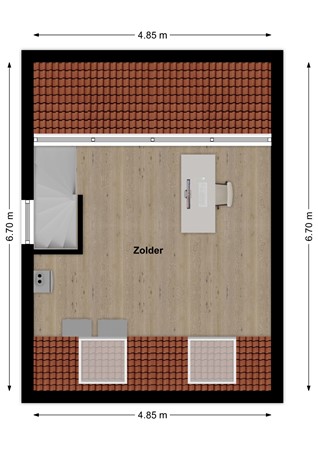 Laan van Welgelegen 75, 4251 KK Werkendam - Plattegrond Laan van Welgelegen 75 Werkendam Zolder.jpg