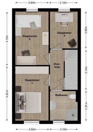 Gulderling 20, 4281 JE Andel - Plattegrond Gulderling 20 Andel Verdieping.jpg
