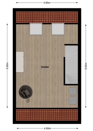 Gulderling 20, 4281 JE Andel - Plattegrond Gulderling 20 Andel Zolder.jpg