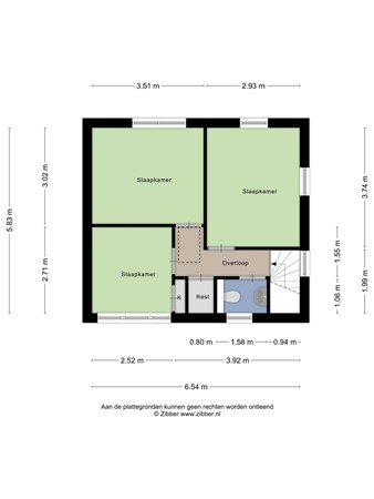 Romboutstraat 7, 4281 PE Andel - Plattegrond Romboutstraat 7 Andel Verdieping.jpg