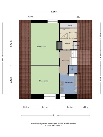 Dirk van Clevestraat 9, 4286 BT Almkerk - Plattegrond Dirk van Clevestraat 9 Almkerk Verdieping.jpg