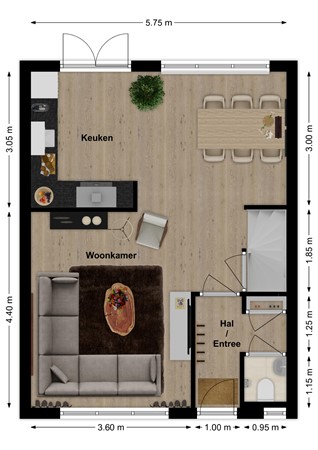 Floreffestraat 29, 4251 GM Werkendam - Plattegrond Floreffestraat 29 Werkendam Begane grond.jpg