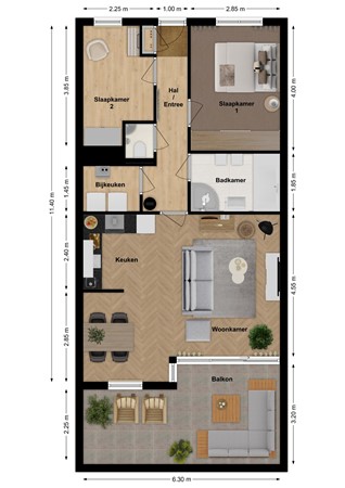 Postweide 111, 4285 DV Woudrichem - Plattegrond  Postweide 111 Woudrichem.jpg