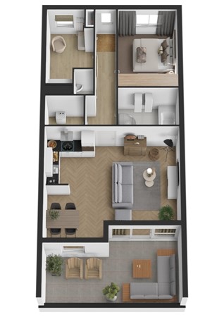 Postweide 111, 4285 DV Woudrichem - Plattegrond 3D Postweide 111 Woudrichem.jpg