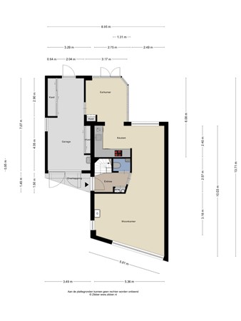 Uithof 16, 4261 LP Wijk en Aalburg - Plattegrond Uithof 16 Wijk en Aalburg Begane grond.jpg