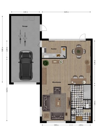 Guldenaerde 49, 4283 HD Giessen - Plattegrond Guldenaerde 49 Giessen Begane grond.jpg