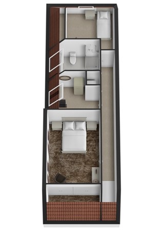 Mr S. Naaijenstraat 3, 4281 NL Andel - Plattegrond 3D Meester S. Naaijenstraat 3 Andel Verdieping.jpg