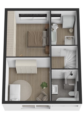 Hoefstraat 44, 4265 HV Genderen - Plattegrond 3D Hoefstraat 44 Genderen Verdieping.jpg
