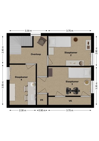 Burgstraat 52, 4283 GH Giessen - Plattegrond Burgstraat 52 Giesseen Verdieping.jpg