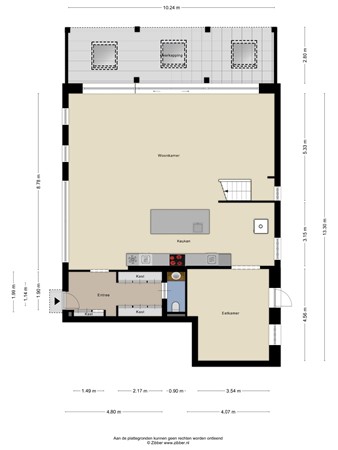 Brugdam 13, 4286 AX Almkerk - Plattegrond Brugdam 13 Almkerk Begane grond.jpg