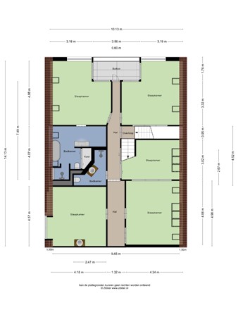Brugdam 13, 4286 AX Almkerk - Plattegrond Brugdam 13 Almkerk Verdieping.jpg
