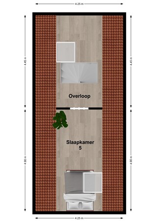 Stoep 1, 4284 VD Rijswijk - Plattegrond Stoep 1 Rijswijk NB Zolder.jpg