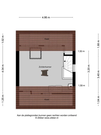 Zalmstraat 6, 4285 XX Woudrichem - Plattegrond Zalmstraat 6 Woudrichem Zolder.jpg