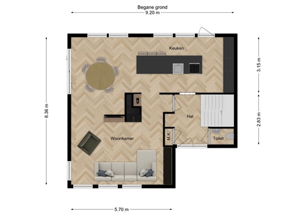 Burgemeester Meijerstraat 15, 5161 EN Sprang-Capelle - 1 - Plattegrond BG.jpg